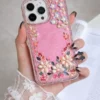 Blush Bloom Pearl & Floral Resin Case