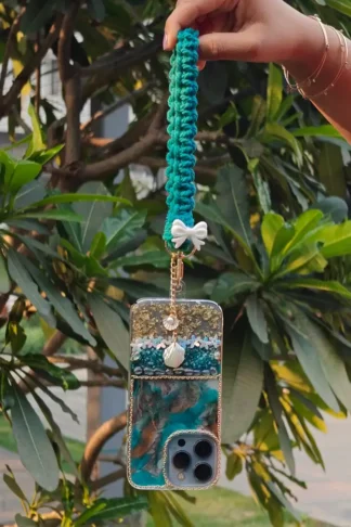 Teal Nebula Macrame Cover