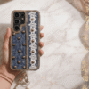 The Indigo Chic Handcrafted Denim & Lace Pearl Case-1